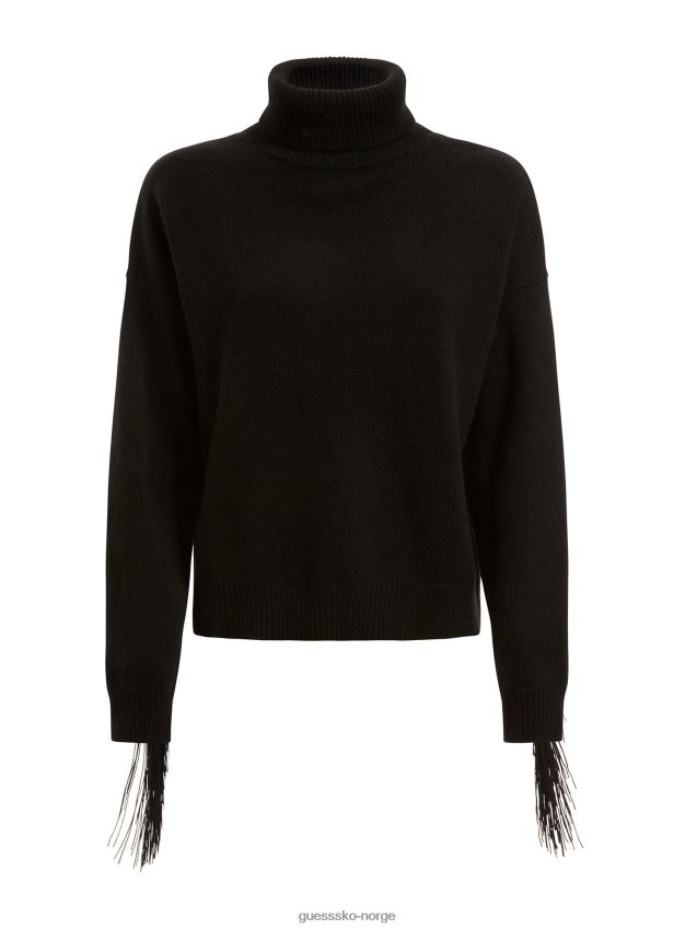 Guess sort frynser ullblanding genser svart kvinner F0LJ803097