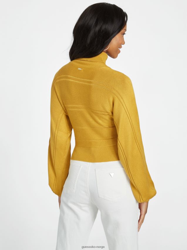 Guess sun shadow zayla flettet turtleneck genser solskygge kvinner F0LJ806973