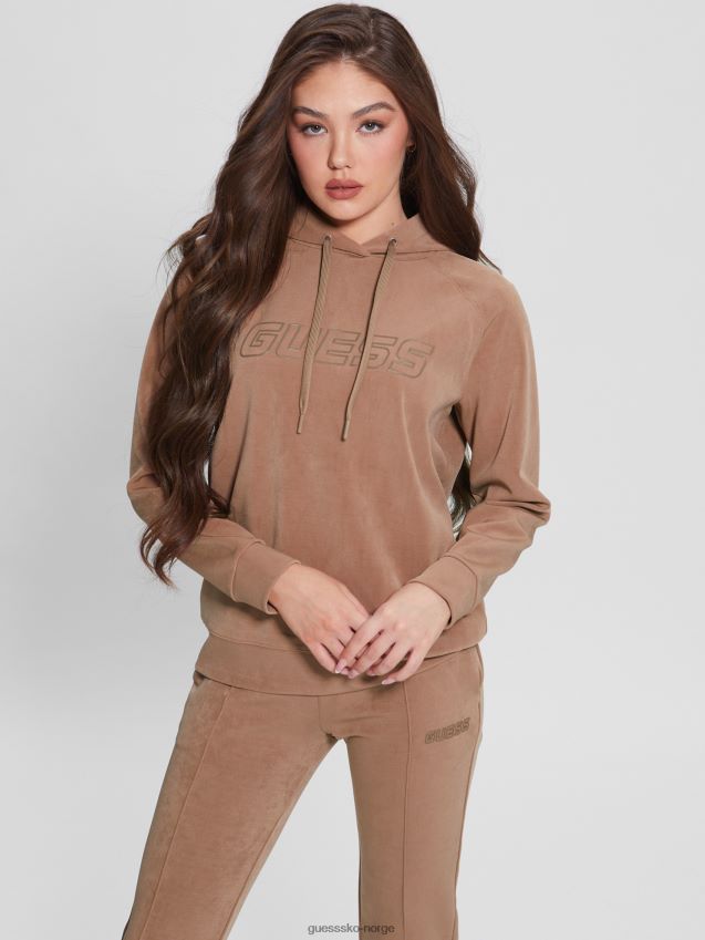 Guess blondie euphemia hettegenser i imitert semsket skinn blondine kvinner F0LJ809380