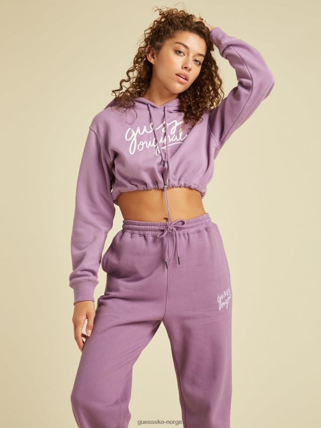 Guess cropped hettegenser lilla syrin kvinner F0LJ806275
