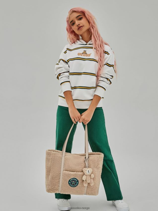 Guess hettegenser med stripetrykk hvit multi hvit multi kvinner F0LJ806041