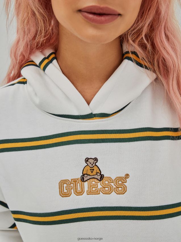 Guess hettegenser med stripetrykk hvit multi hvit multi kvinner F0LJ806041