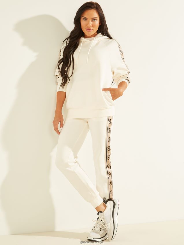 Guess øko britney logo tape hettegenser ocean salt hav salt kvinner F0LJ809600