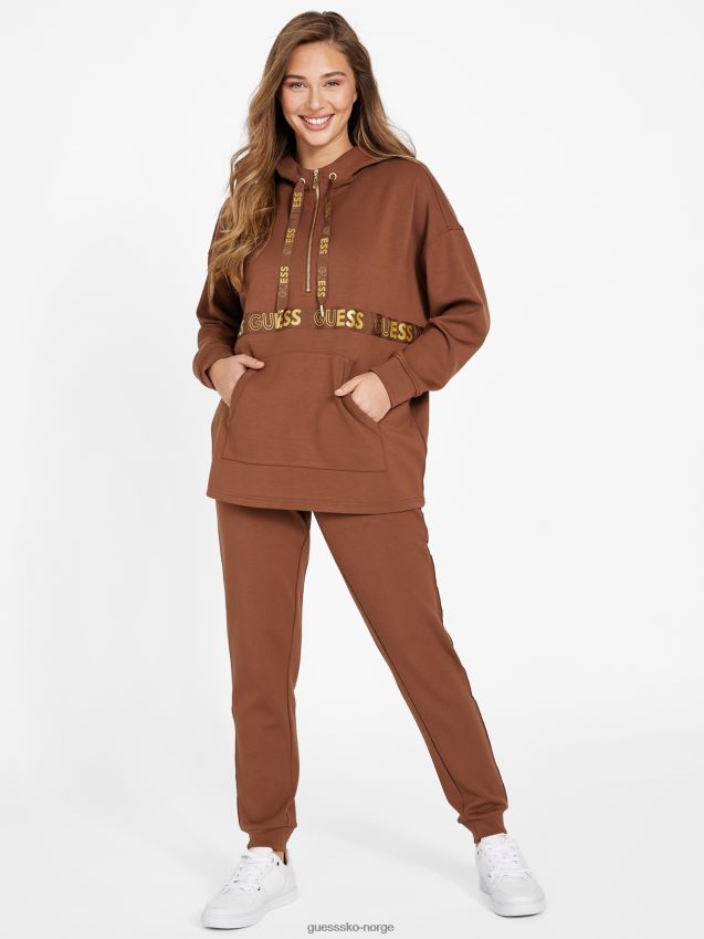 Guess trunk barker logo tape tunika hettegenser stamme kvinner F0LJ806925