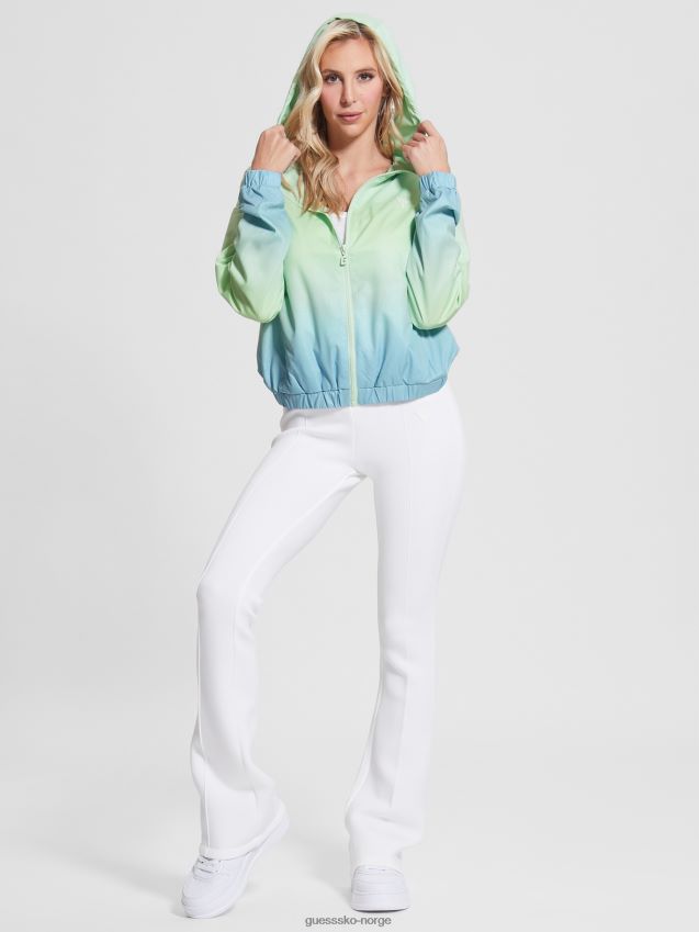 Guess 4g skyggelagt blå og grønn klematis vindjakke 4g skyggelagt blått og grønt kvinner F0LJ809718