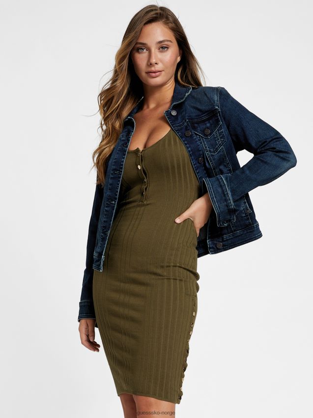 Guess alisana dongerijakke mørk vask mørk vask kvinner F0LJ806846