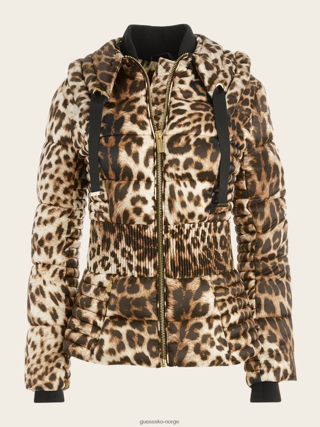 Guess annie trykt puffer jakke spellbound redux trollbundet redux kvinner F0LJ809817