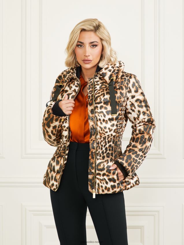 Guess annie trykt puffer jakke spellbound redux trollbundet redux kvinner F0LJ809817