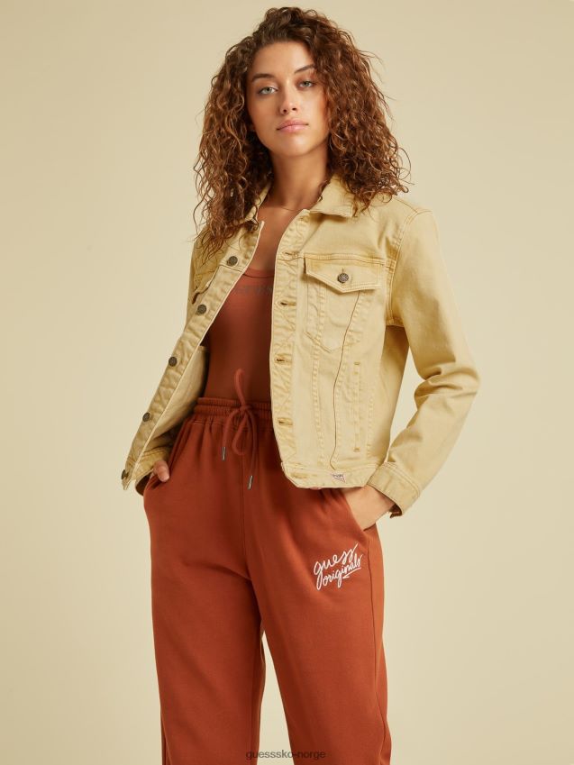 Guess blå slim denimjakke blå kvinner F0LJ806541