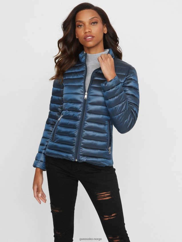 Guess blue currents flora polstret jakke blå strømmer kvinner F0LJ806844