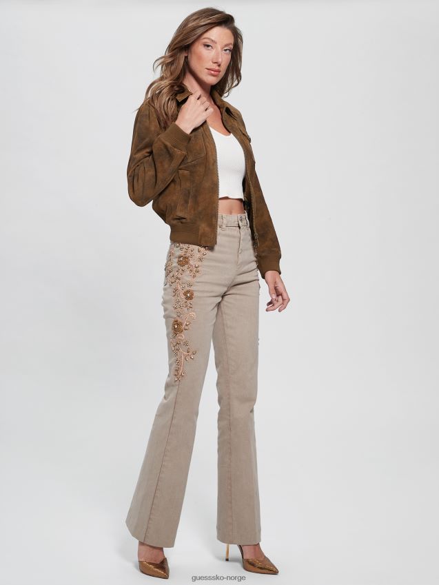 Guess brun eik multi marie skinnjakke brun eik multi kvinner F0LJ809818