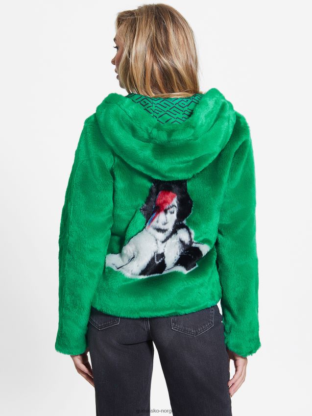Guess dafne fuskepelsjakke dalgrønn dalen grønn kvinner F0LJ809876