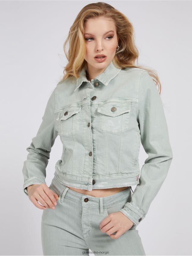 Guess denim regular fit jakke grønn multi grønn multi kvinner F0LJ806561