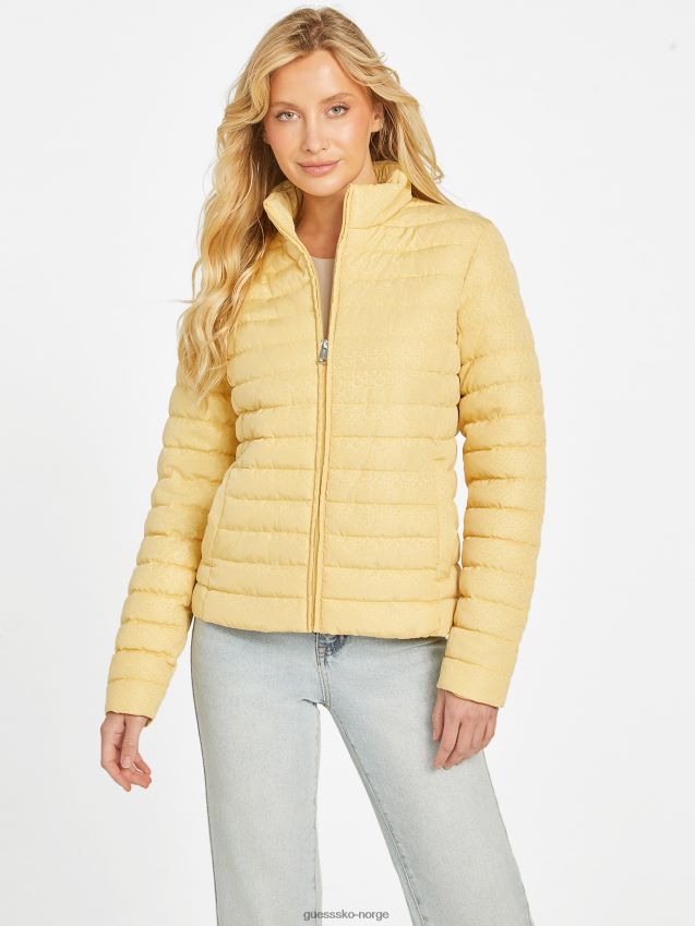 Guess eco fleur-logo vattert jakke støvete soloppgang støvete soloppgang kvinner F0LJ807385