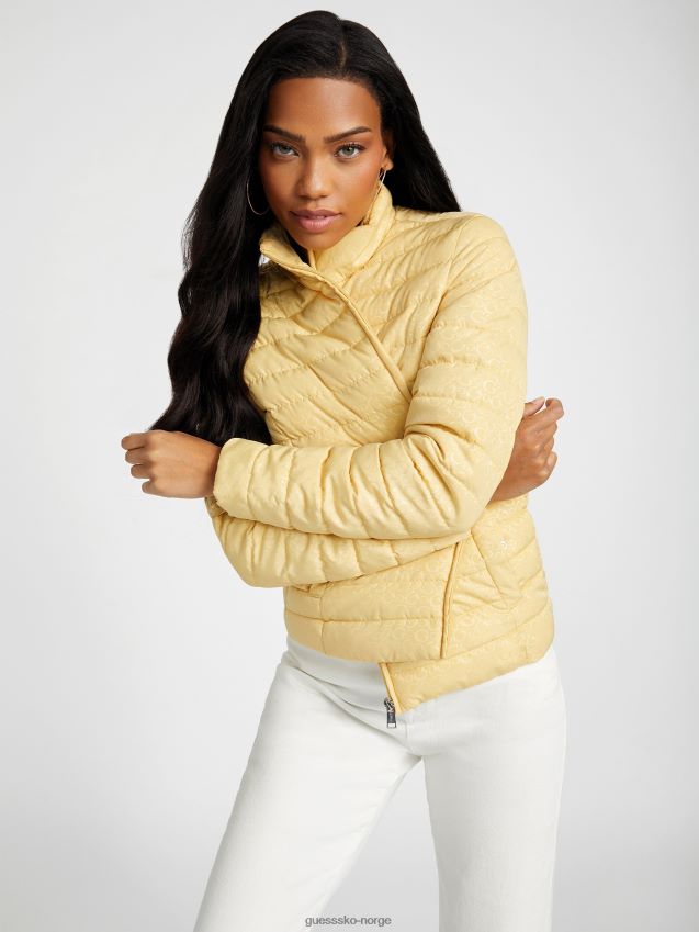 Guess eco fleur-logo vattert jakke støvete soloppgang støvete soloppgang kvinner F0LJ807385