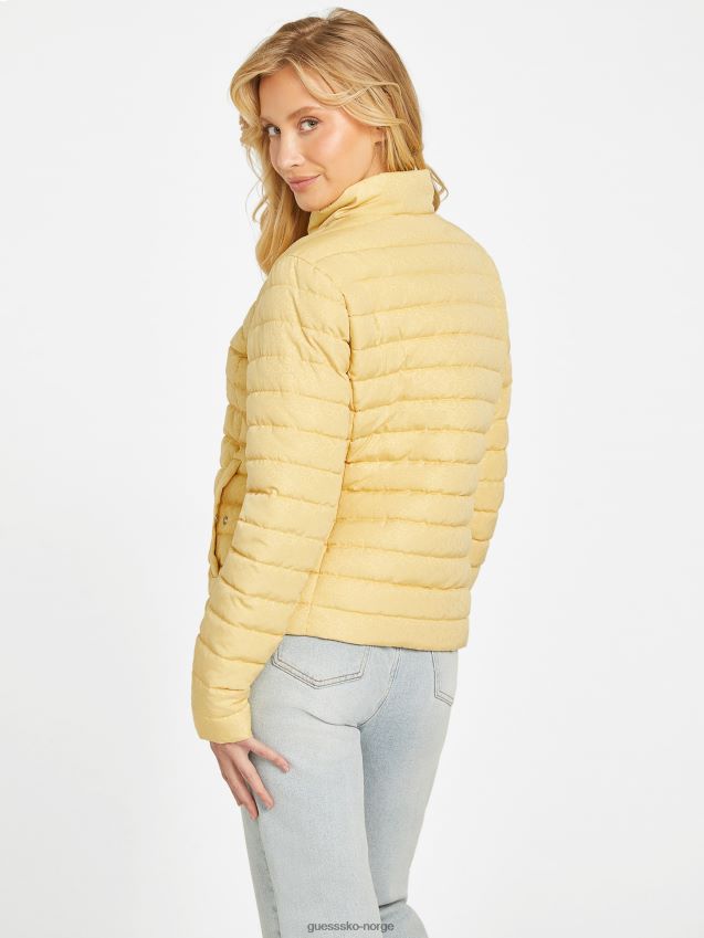 Guess eco fleur-logo vattert jakke støvete soloppgang støvete soloppgang kvinner F0LJ807385