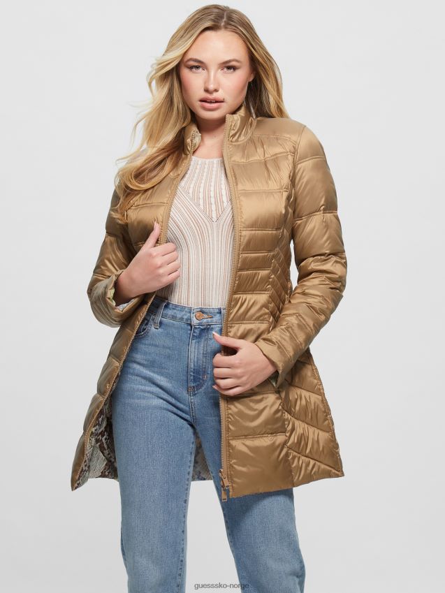 Guess eco joy vendbar jakke våt sand våt sand kvinner F0LJ809285