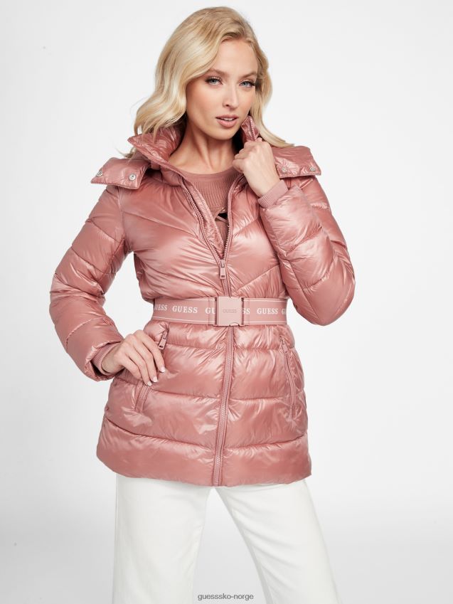 Guess eco silene pufferjakke rød glen rød glen kvinner F0LJ806851