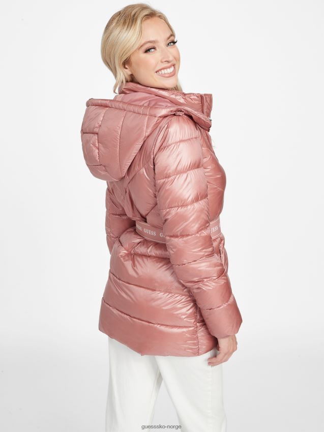 Guess eco silene pufferjakke rød glen rød glen kvinner F0LJ806851