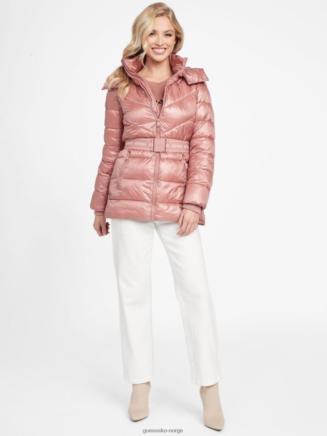 Guess eco silene pufferjakke rød glen rød glen kvinner F0LJ806851