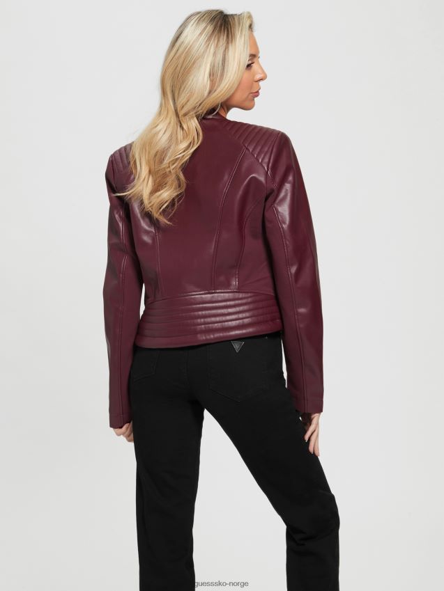 Guess fiammetta moto jakke mystisk vin mystisk vin kvinner F0LJ809837