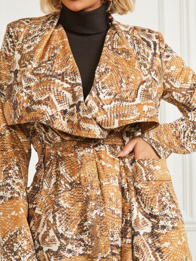 Guess hudson slangeskinn trykt cover-up hemmelig hud print hemmelig hudtrykk kvinner F0LJ809777