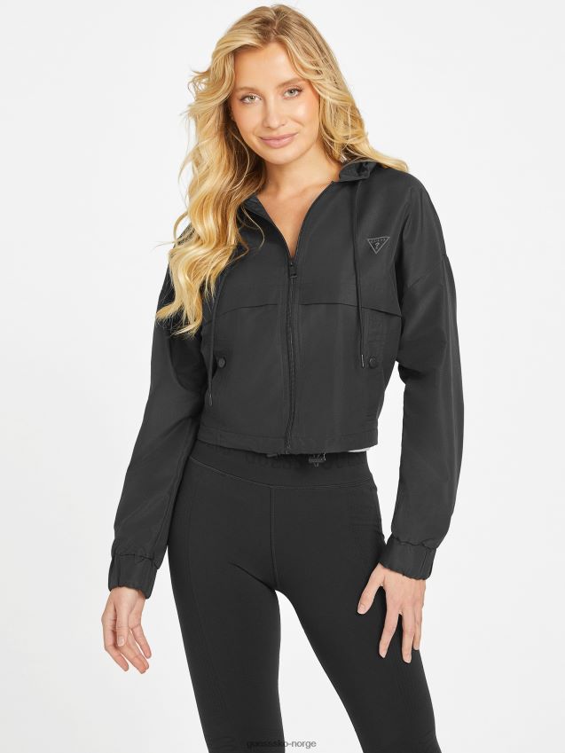 Guess jet black øko aleck vindjakke kulsvart kvinner F0LJ807015