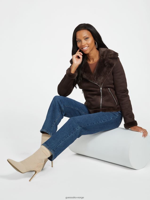 Guess lavin shearling jakke cup of joe kopp joe kvinner F0LJ806791