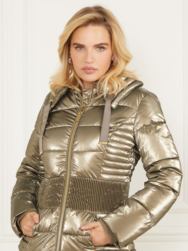 Guess naturlig siena multi annie pufferjakke naturlig siena multi kvinner F0LJ809800