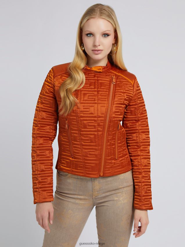 Guess oransje brodert logojakke oransje kvinner F0LJ803785