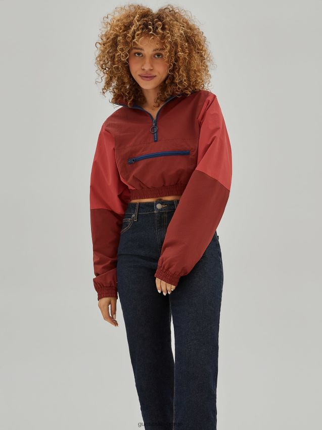 Guess rød flerfarget blokkjakke rød multi kvinner F0LJ806461