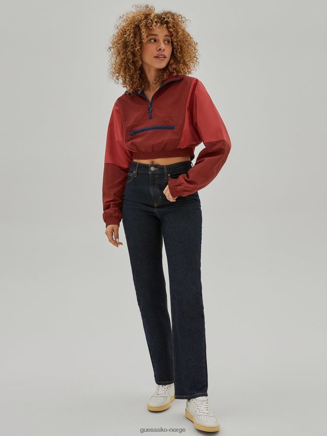 Guess rød flerfarget blokkjakke rød multi kvinner F0LJ806461