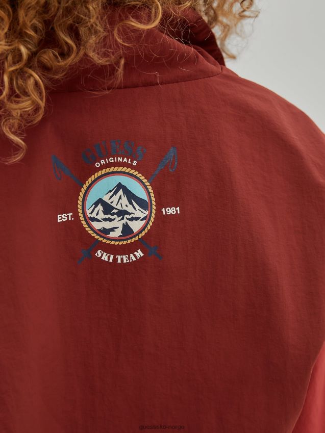 Guess rød flerfarget blokkjakke rød multi kvinner F0LJ806461