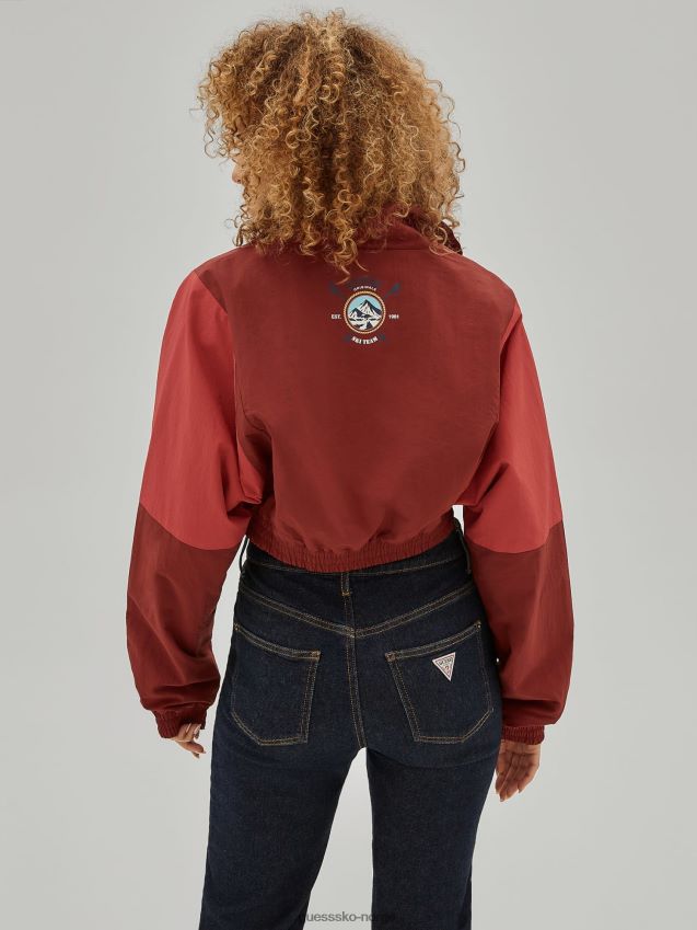 Guess rød flerfarget blokkjakke rød multi kvinner F0LJ806461