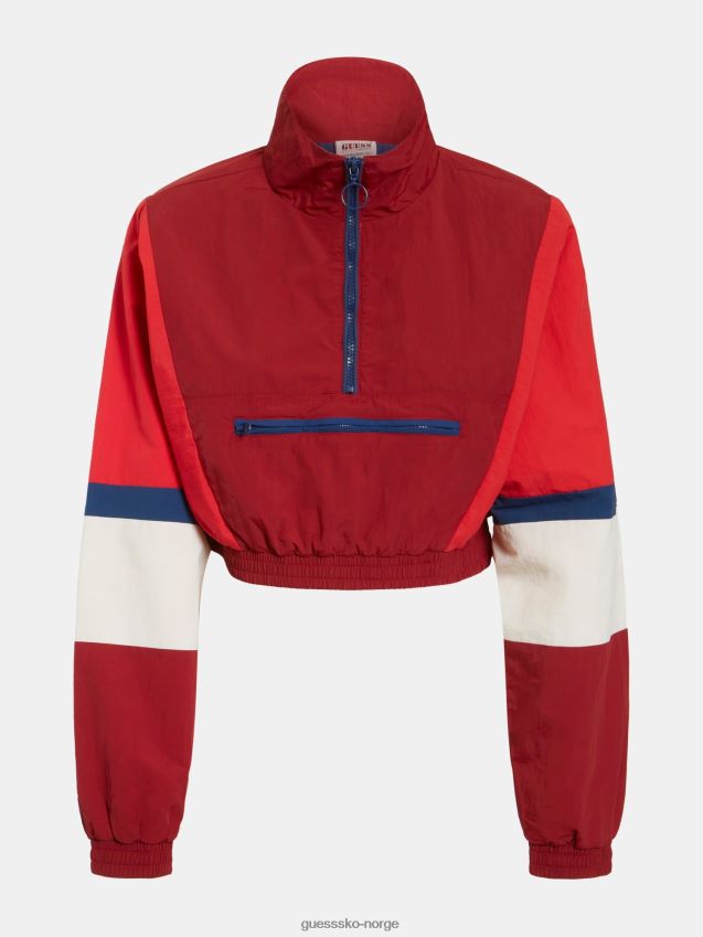 Guess rød flerfarget blokkjakke rød multi kvinner F0LJ806461