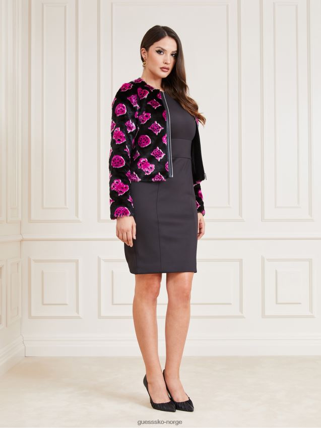 Guess rosa kort jakke i fuskepels rosa kvinner F0LJ803899