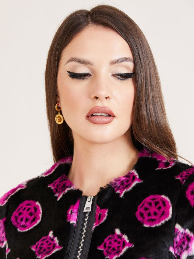 Guess rosa kort jakke i fuskepels rosa kvinner F0LJ803899