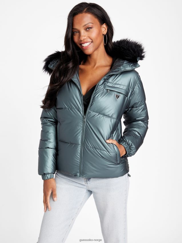 Guess saturn forest sara pufferjakke saturn skog kvinner F0LJ806885