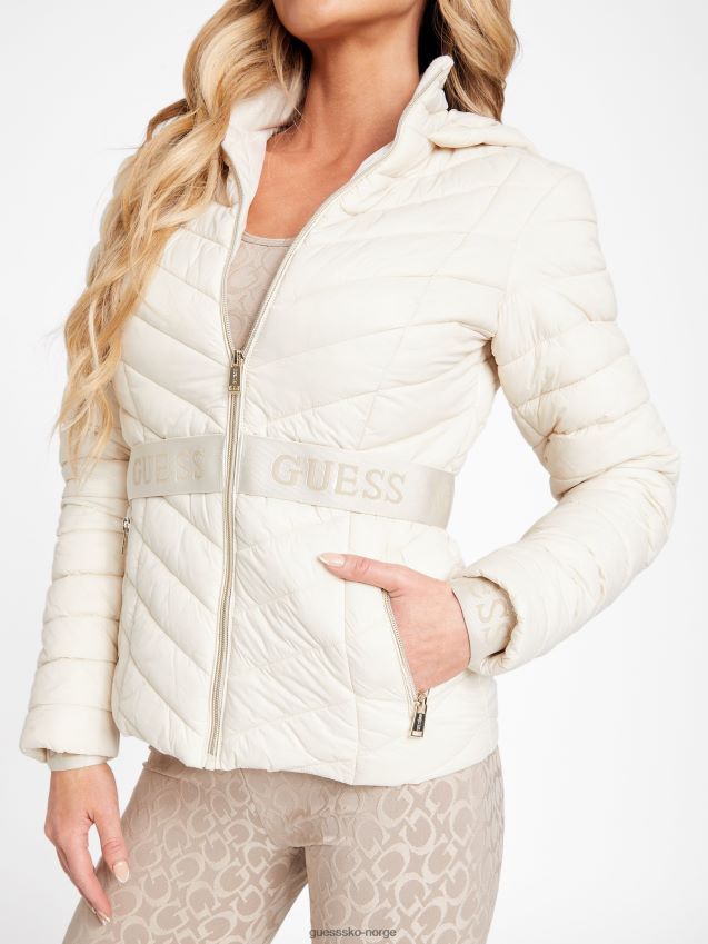 Guess vanilje blush eco dalcon pufferjakke vanilje blush kvinner F0LJ806843
