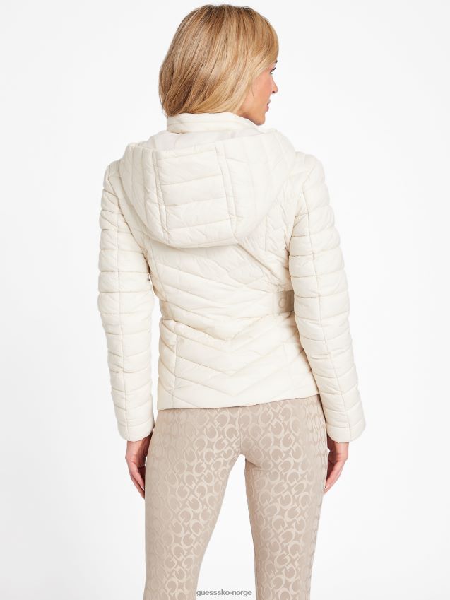 Guess vanilje blush eco dalcon pufferjakke vanilje blush kvinner F0LJ806843