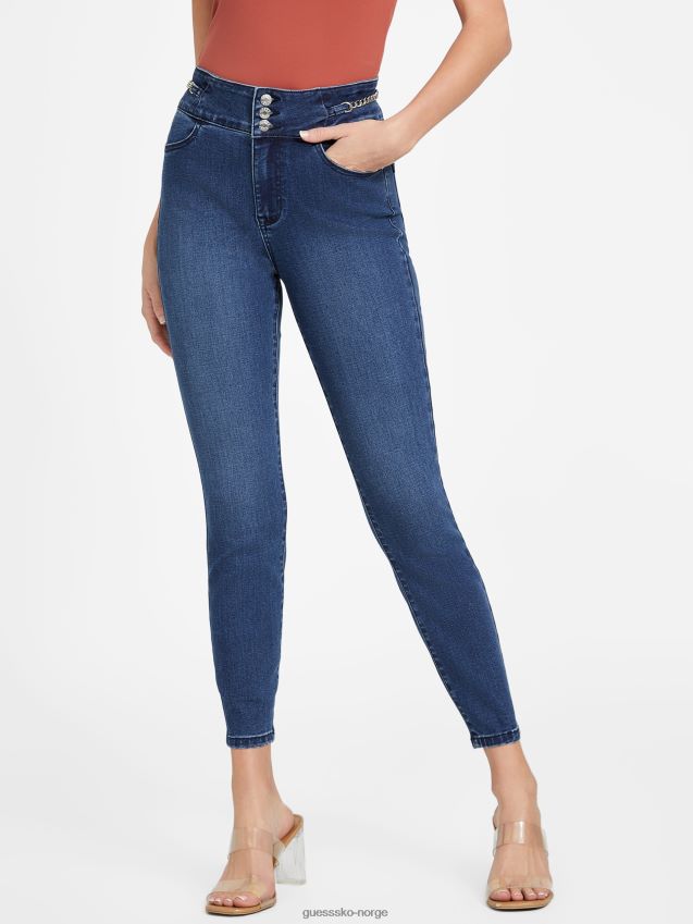 Guess Regina kjede skinny jeans mørk vask mørk vask kvinner F0LJ806888