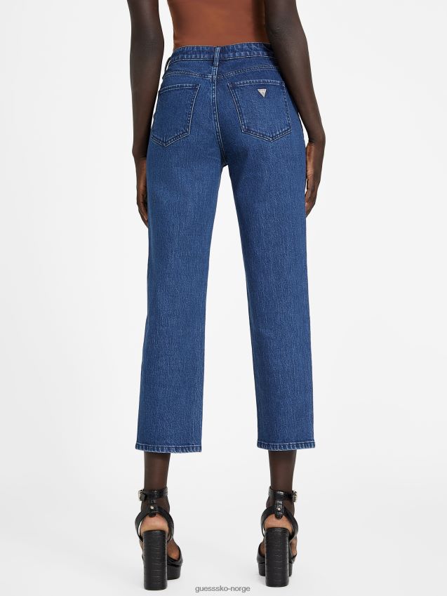 Guess amie straight bling jeans mørk vask mørk vask kvinner F0LJ807412