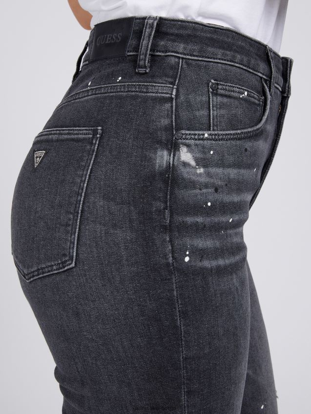 Guess avslappet passform denim bukse slitasje grå grå kvinner F0LJ806297