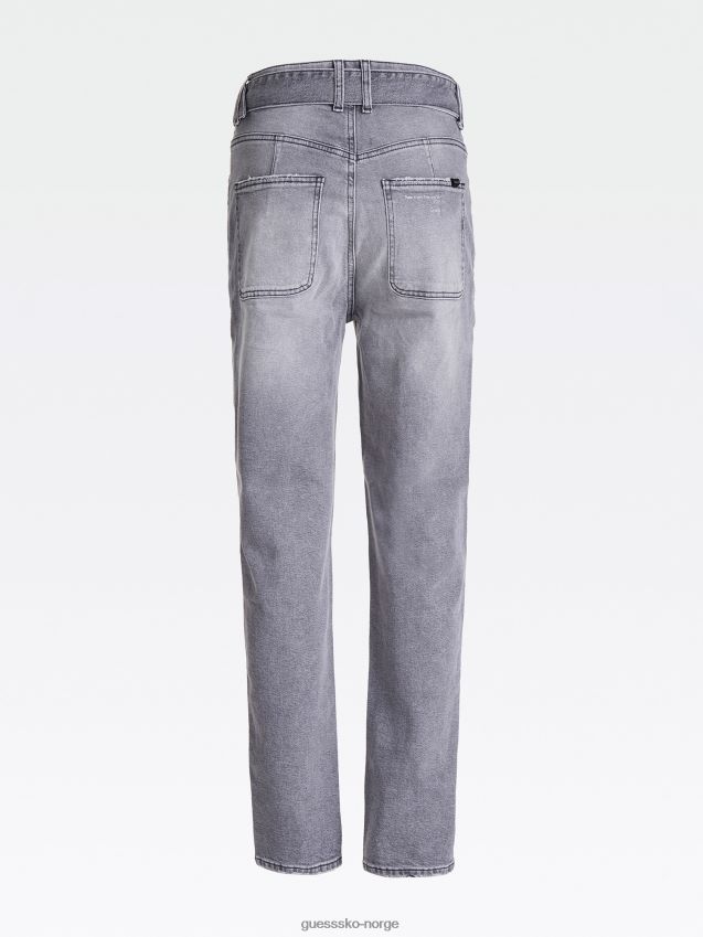 Guess avslappet passform jewel belte jeans grå grå kvinner F0LJ805688