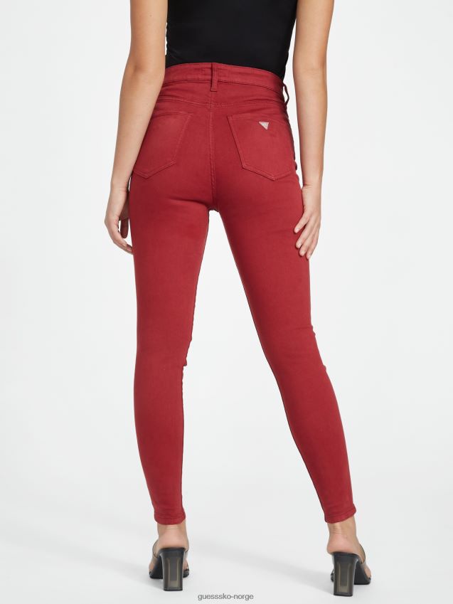 Guess bete juice red simmone super high-rise skinny jeans rødbetejuice kvinner F0LJ806915