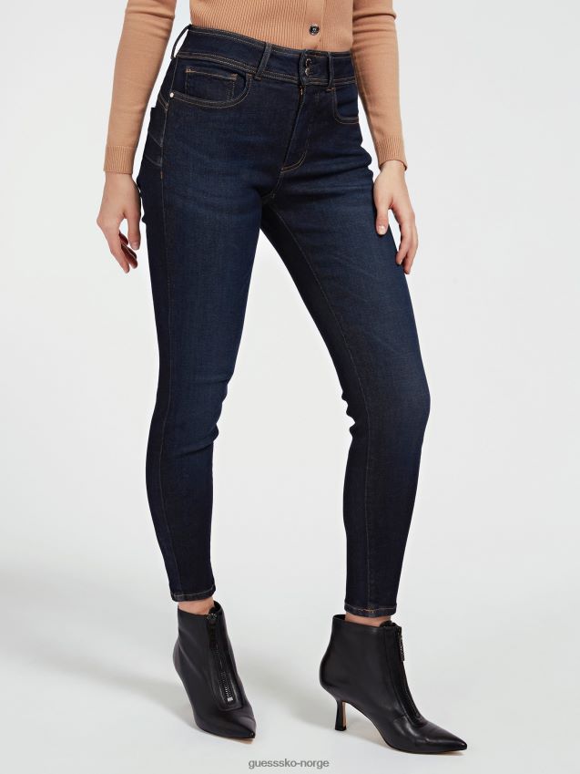 Guess blå denimbukse med superstretch-formende passform blå kvinner F0LJ806391