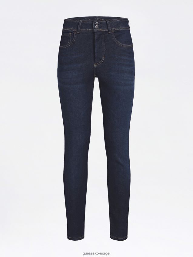Guess blå denimbukse med superstretch-formende passform blå kvinner F0LJ806391