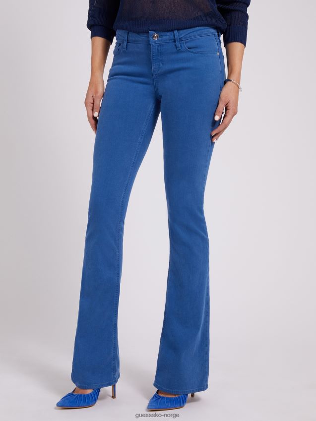 Guess blå denimbukse med utsving blå kvinner F0LJ803469