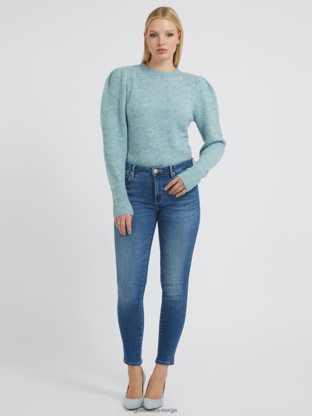 Guess blå skinny fit denim bukse motetrend blå kvinner F0LJ802762