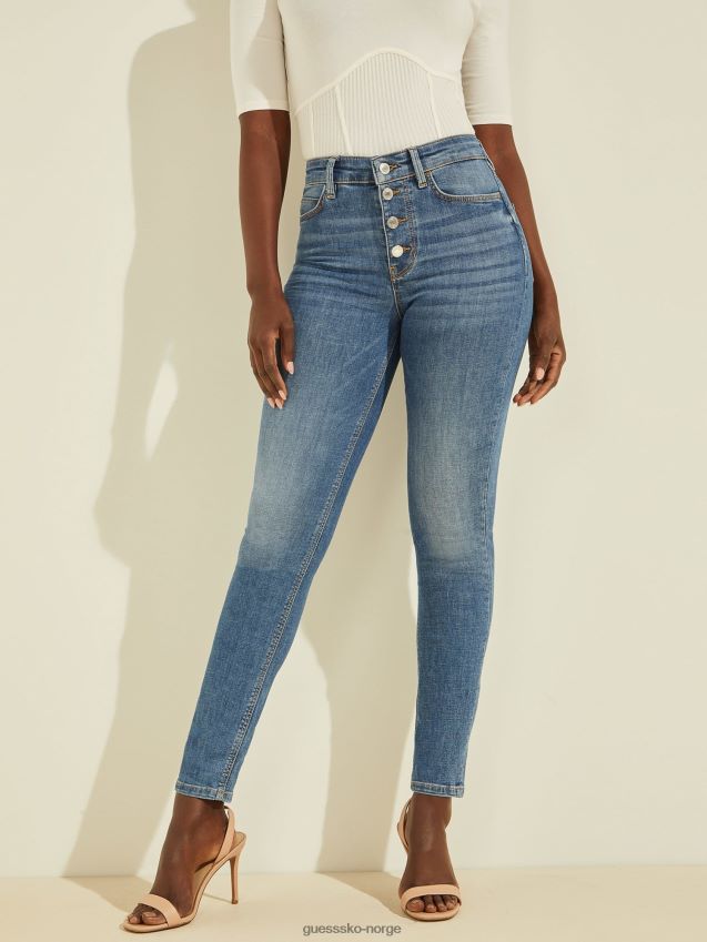 Guess blå skinny fit denimbukse blå kvinner F0LJ806215